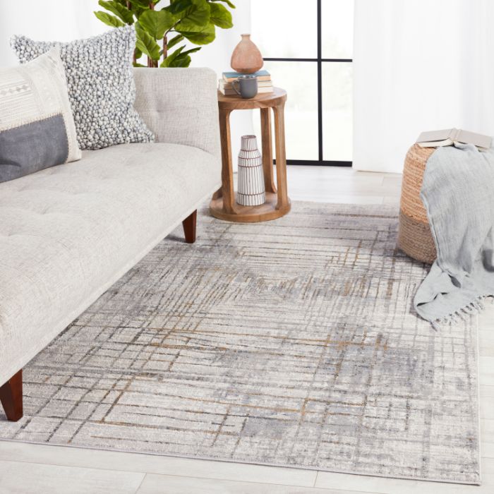 Vibe by Jaipur Living Toril Abstract Gray/ Gold Area Rug (SOLACE - SOC05)