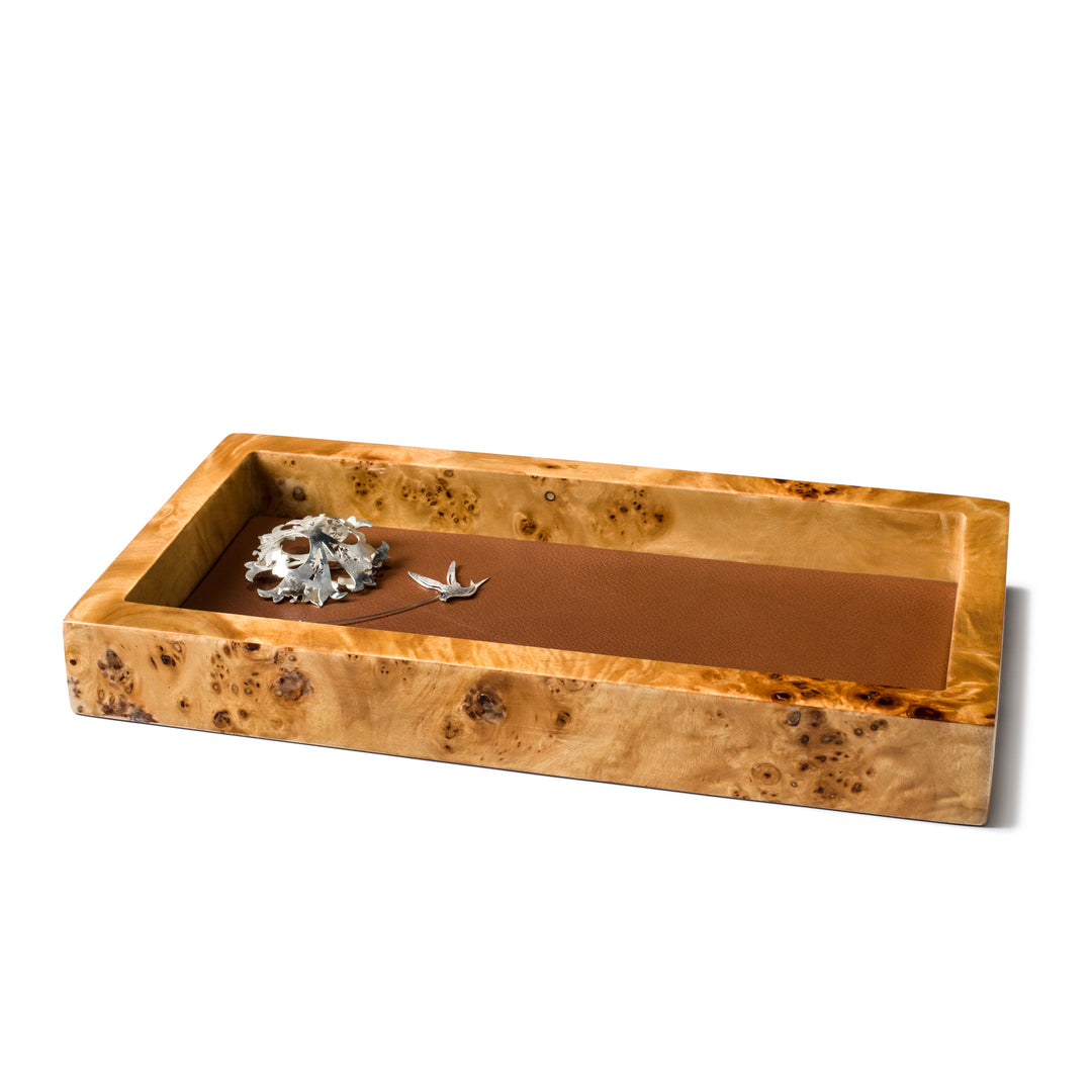 Ladorada Burl Veneer Valet Tray