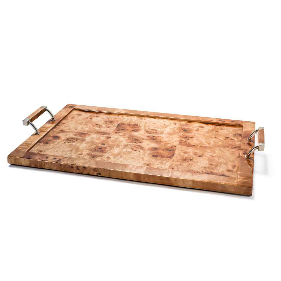 Ladorada Burl Veneer Serving Tray