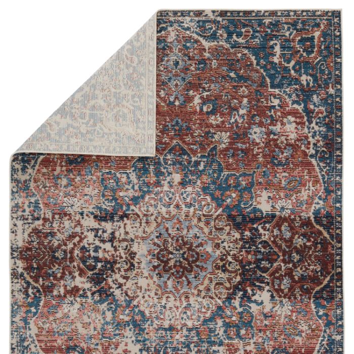 Vibe by Jaipur Living Akela Indoor/ Outdoor Medallion Blue/ Rust Area Rug (SWOON - SWO08)