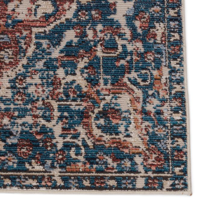 Vibe by Jaipur Living Akela Indoor/ Outdoor Medallion Blue/ Rust Area Rug (SWOON - SWO08)