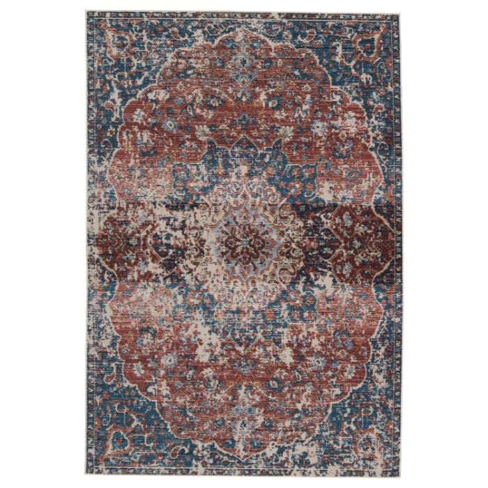 Vibe by Jaipur Living Akela Indoor/ Outdoor Medallion Blue/ Rust Area Rug (SWOON - SWO08)