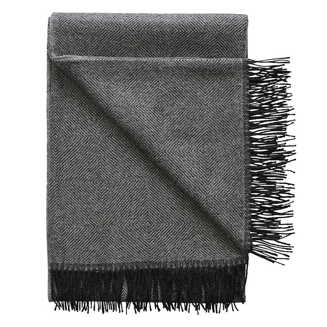 Sherbrooke Baby Alpaca Throw (Stone/Black)