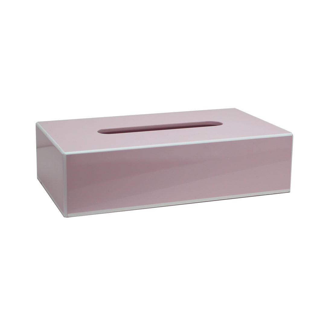Addison Ross Lacquer Rectangle Tissue Box Cover (Light Pink)