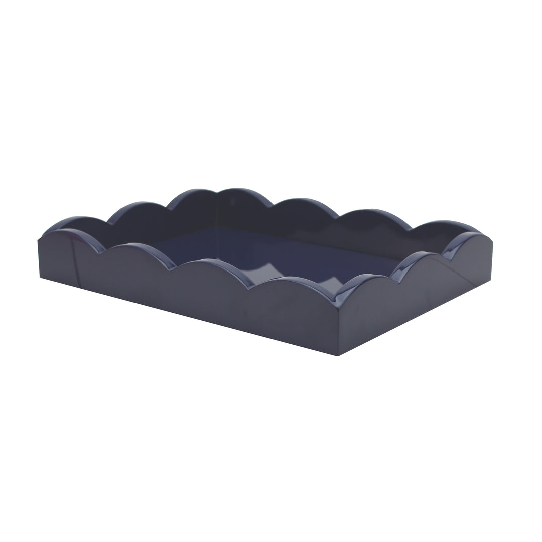 Addison Ross Lacquered Tray (Navy Blue) 11 x 8