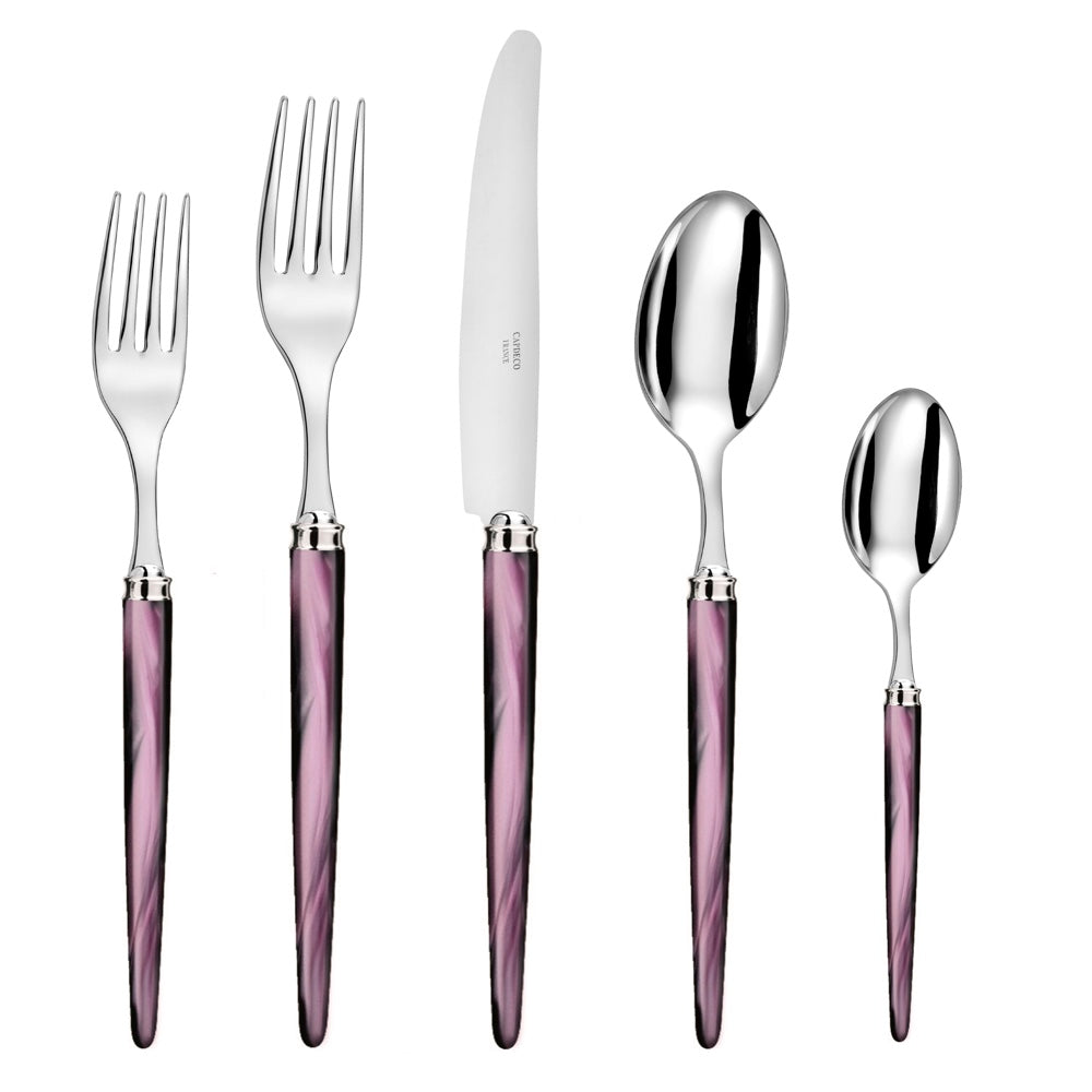 Capdeco Tang 18/10 Stainless Steel 5pc. Flatware Set (Plum)