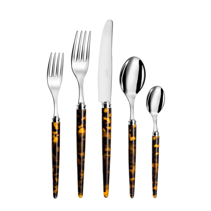 Capdeco Tang 18/10 Stainless Steel 5pc. Flatware Set (Tortoise)