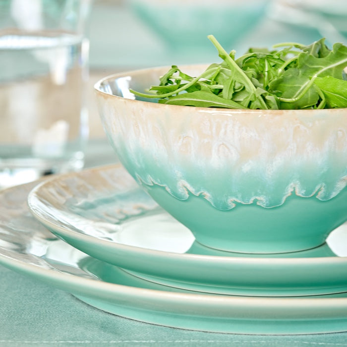 Casafina Taormina Fine Stoneware Dinnerware Aqua