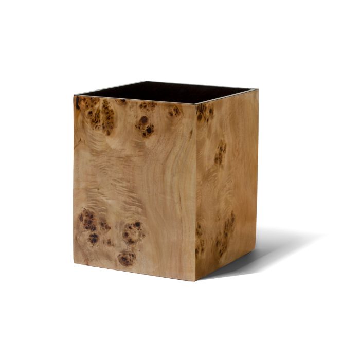 Ladorada Burl Veneer Wastebasket - Thumbnail 4