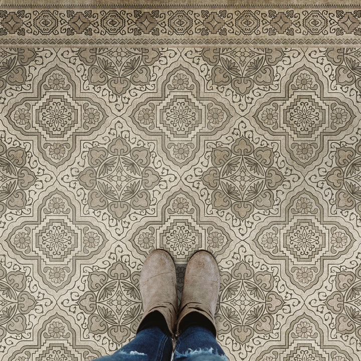 Vinyl Floorcloth Mat (Williamsburg - Antiquary - Holograph)