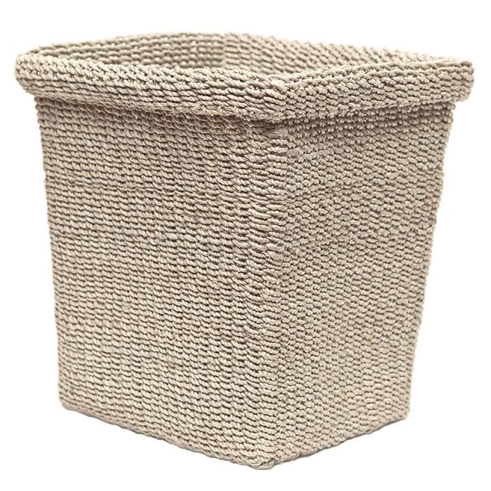 Chelston Bleached Abaca Rectangular Waste Basket, Tapered