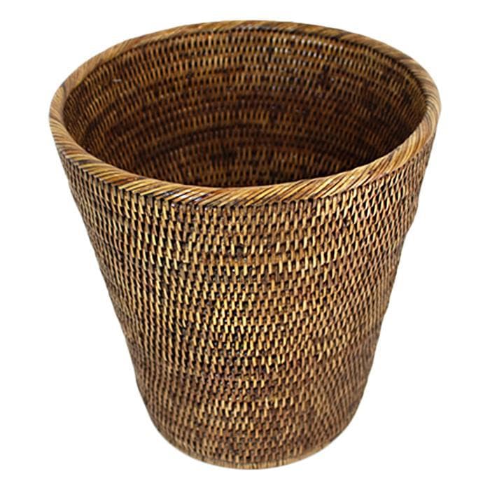 Rattan Waste Basket Round 12" - Thumbnail 2