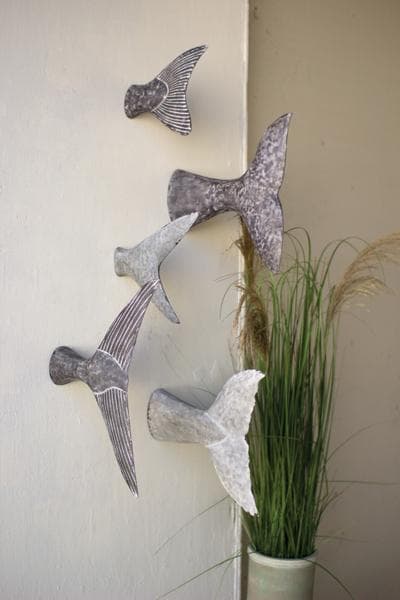 Set/5 Fish Tail Wall Sculptures