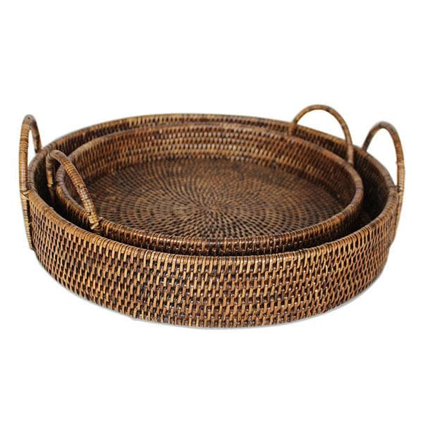 Matahari Rattan Round Tray - Thumbnail 2