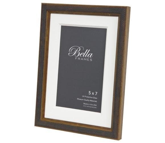 Tiny Gold w/Umber Diamonds Picture Frame - Thumbnail 2