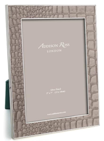 Addison Ross Mocha Faux Croc Picture Frame