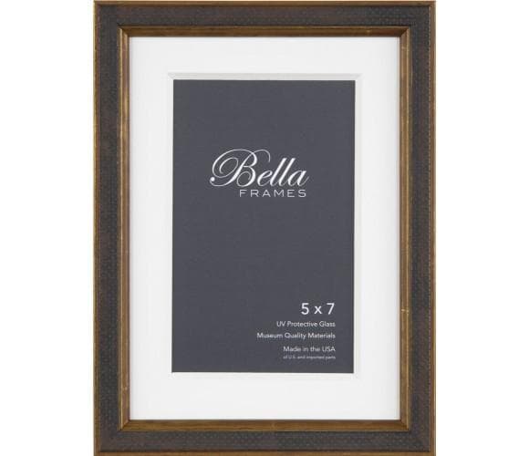 Tiny Gold w/Umber Diamonds Picture Frame
