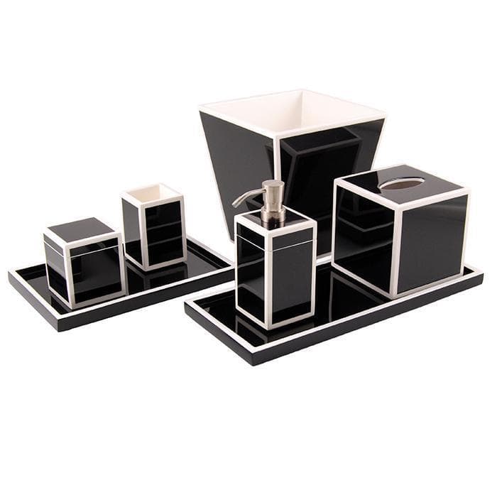 Black & White Lacquer Vanity Tray