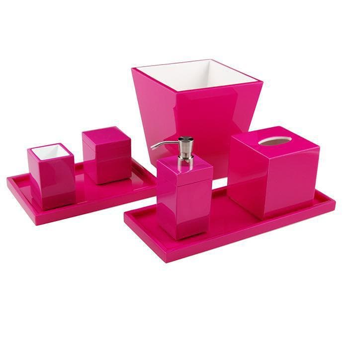Hot Pink Lacquer Bathroom Accessories