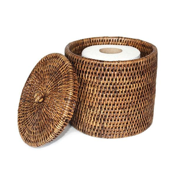 Rattan Toilet Paper Holder Basket Set of 2 – Hudson & Vine