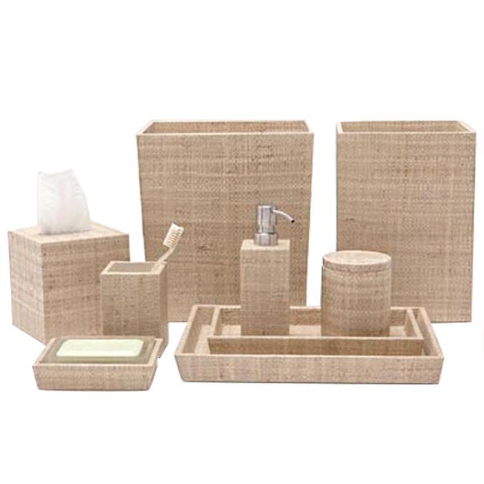 Ghent Bagor Raffia Grass Brush Holder