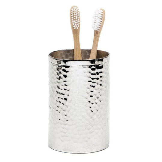 Verum Shiny Nickel Hammered Metal Bathroom Accessories Hudson & Vine