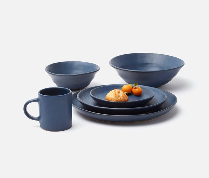 Marcus Matte Navy Stoneware Pasta/Soup Bowls Set/4