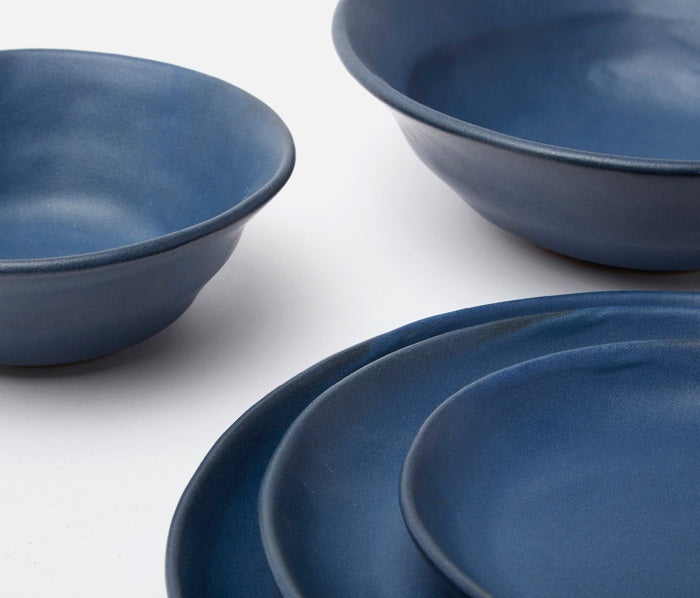 Marcus Matte Navy Stoneware Cereal/Ice Cream Bowls Set/4