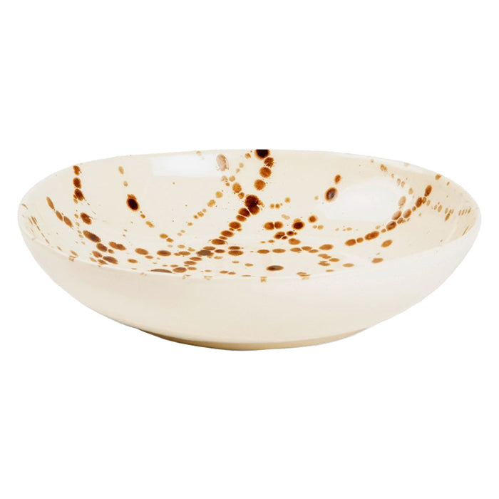 Delaney Bronze Splatter Stoneware Pasta/Soup Bowls Set/4