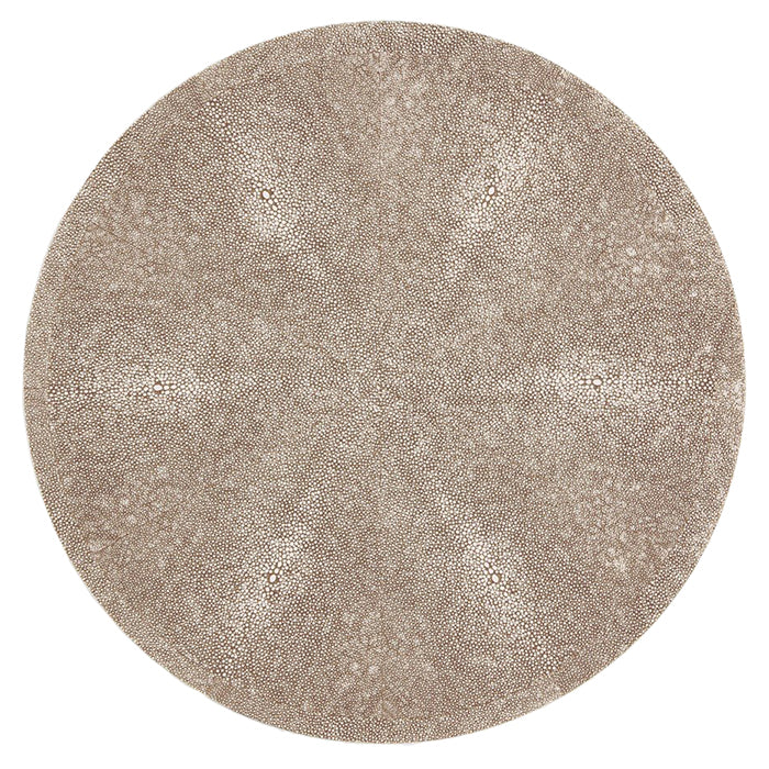 Henry Round Faux Shagreens Placemats (Sand ) Set/2