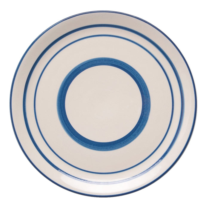 Hyannis Blue Striped Dinner Plates Set/4