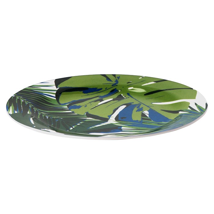 Kinsey, Mixed Leaf Design Melamine Dinner Plates Set/4