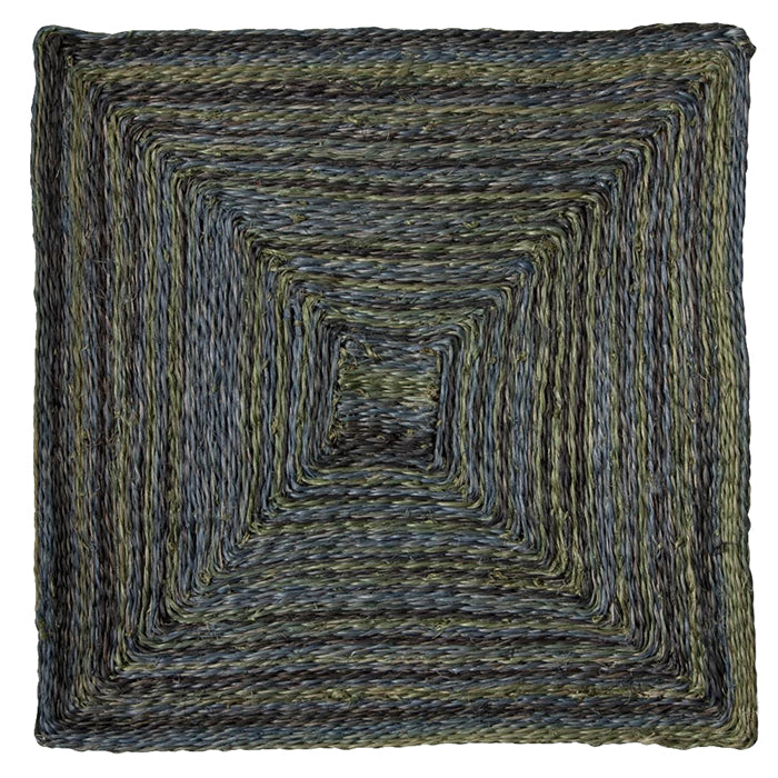 Maddox Mixed Blue/Green Twisted Abaca Square Placemats Set/4