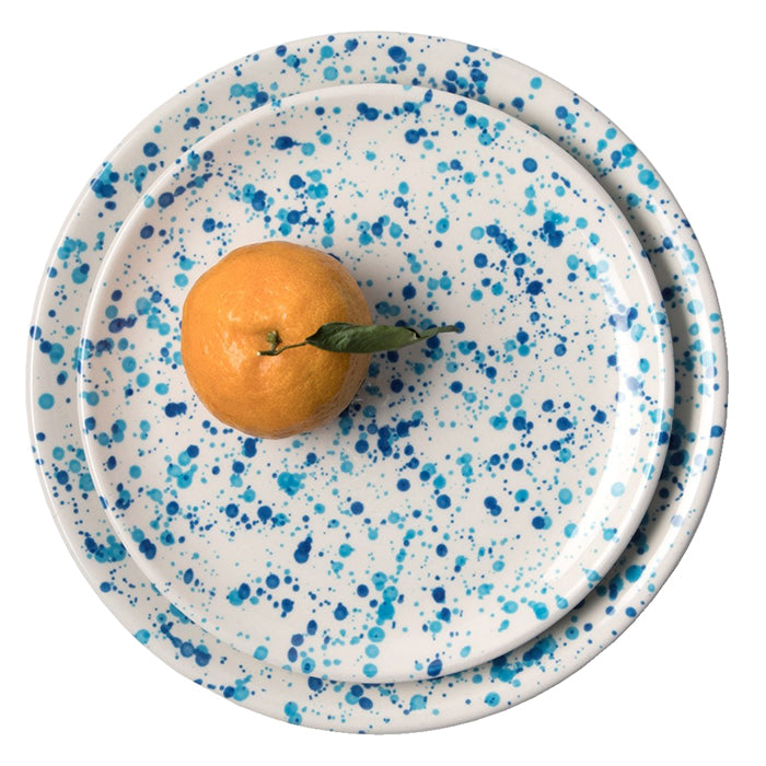 Sconset Mixed Blue Spongeware Stoneware Dinnerware