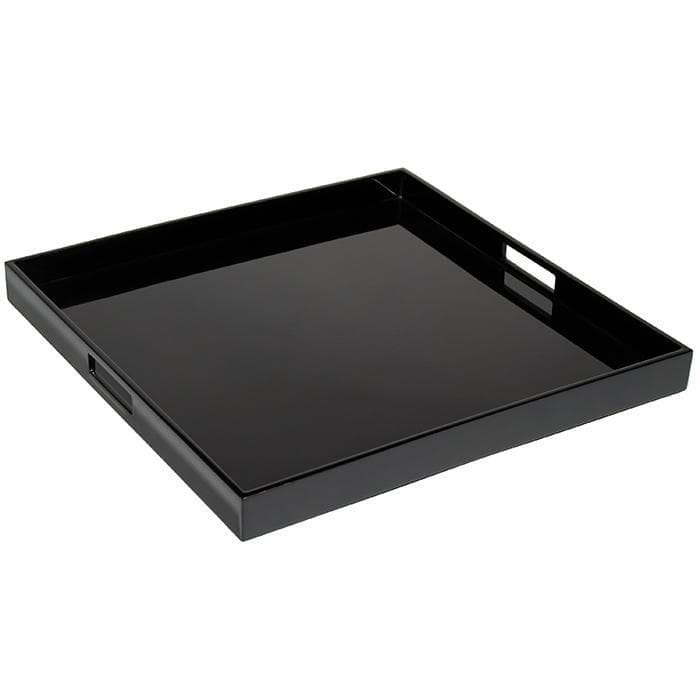 Lacquer Large Square Tray - Black