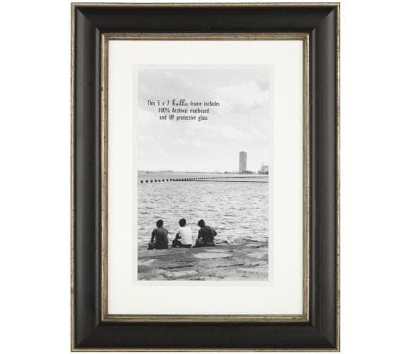 Finezza Silver/Black Panel Rounded Picture Frame - Hudson & Vine