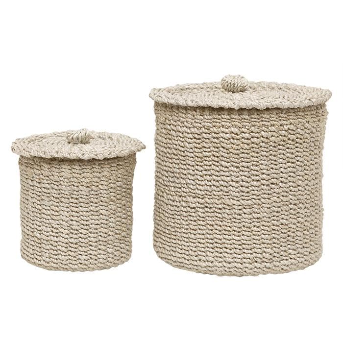 Chelston Bleached Abaca Canister Set