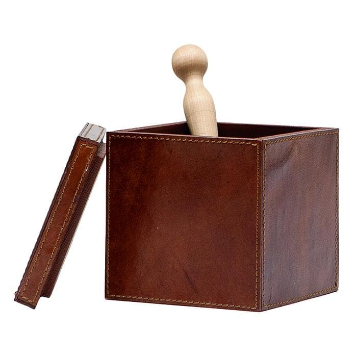 Hampton Tobacco Leather Bathroom Accessories