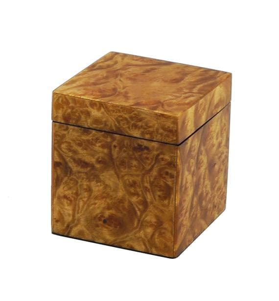 Walnut Burl Inlay Lacquer Canister - Thumbnail 2
