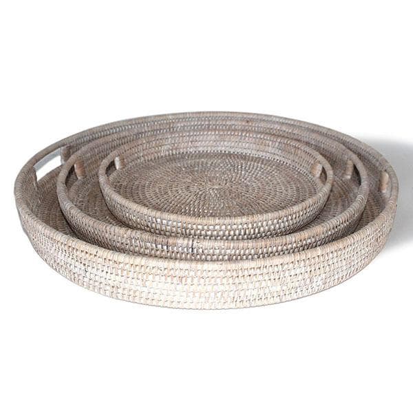 Matahari Rattan Round Trays
