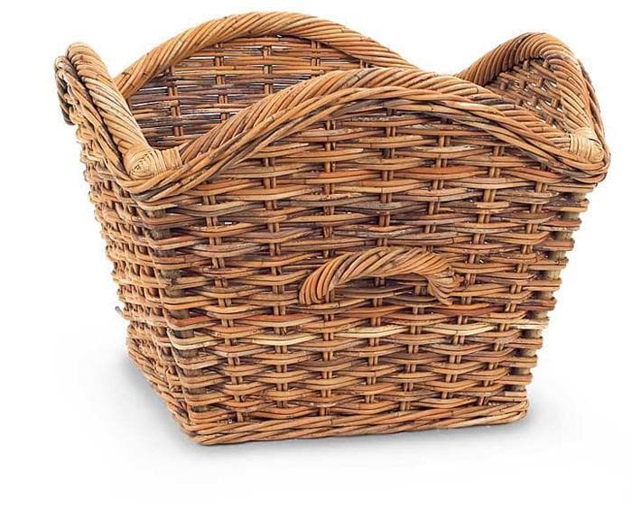French Country Laurel Rattan Basket