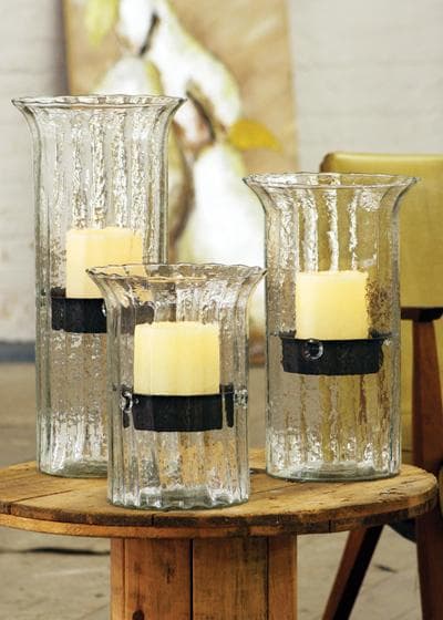 Ribbed Hurricane with Rustic Insert - Thumbnail 3