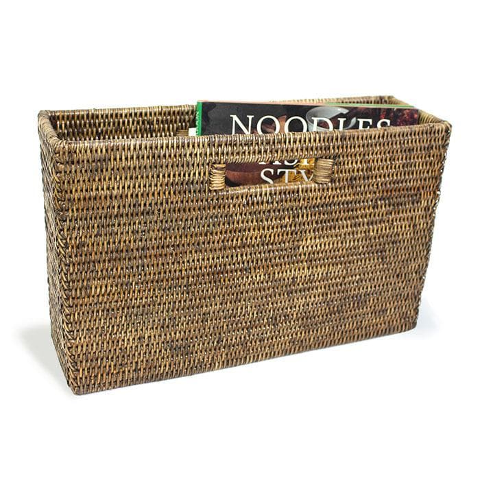 Rattan Slim Magazine Basket