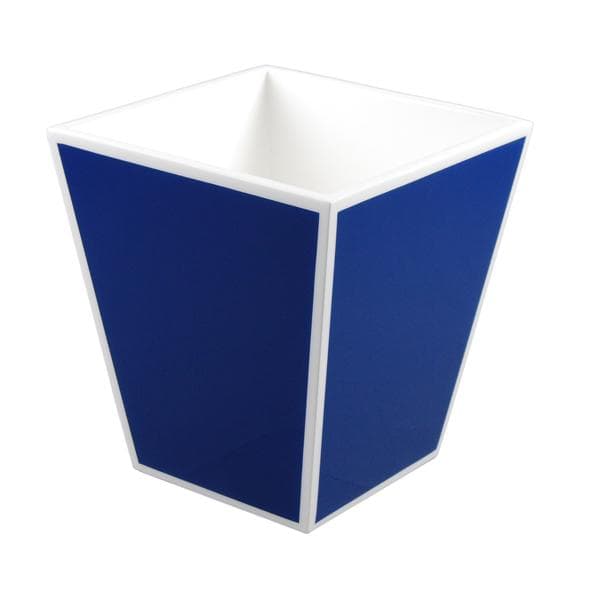 True Blue & White Lacquer Waste Basket