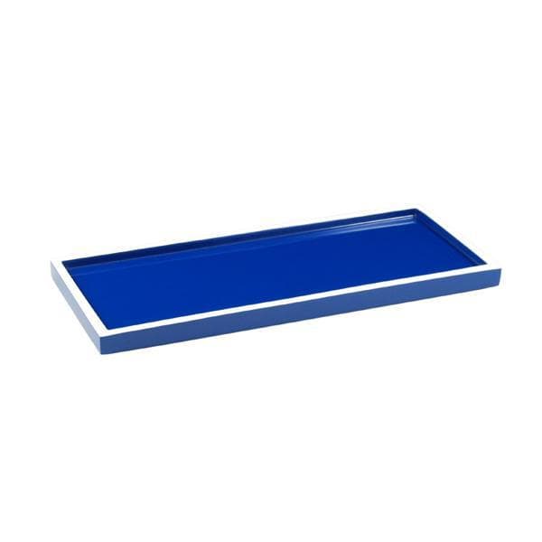 True Blue & White Lacquer Long Vanity Tray
