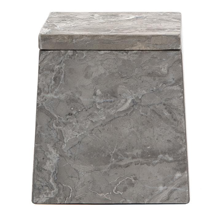 Veneto Gray Polished Marble Canister