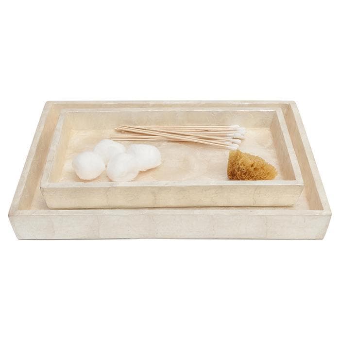 Andria Pearlized Capiz Shell Tray Set