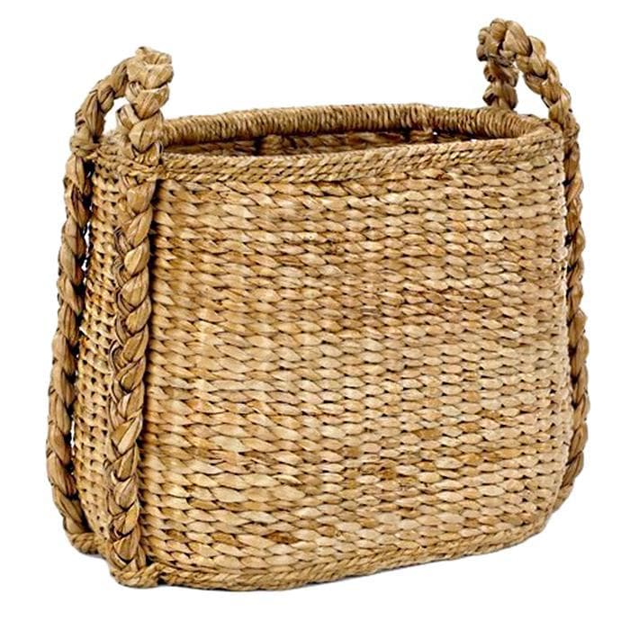 Palm Leaf Oval Fireside Rush Basket