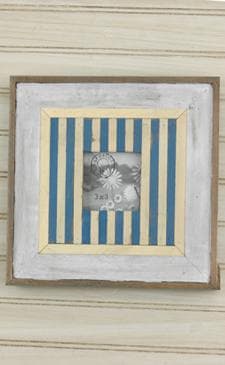Coastal Blue Distressed Wood Picture Frame (3x3)