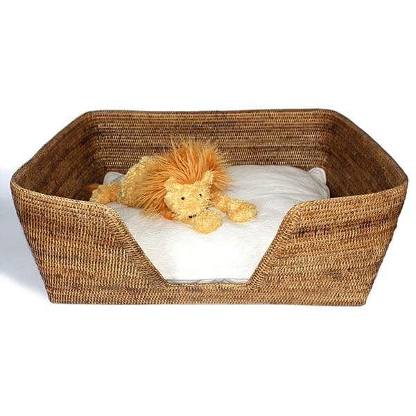 Rattan Large Dog Bed Basket 30"